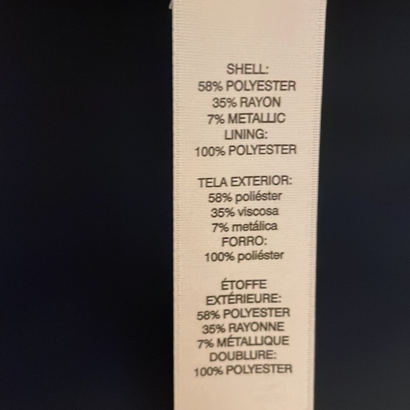 Chico’s Chevron Jacket in dark blue and silver (size 2) - Picture 8 of 9